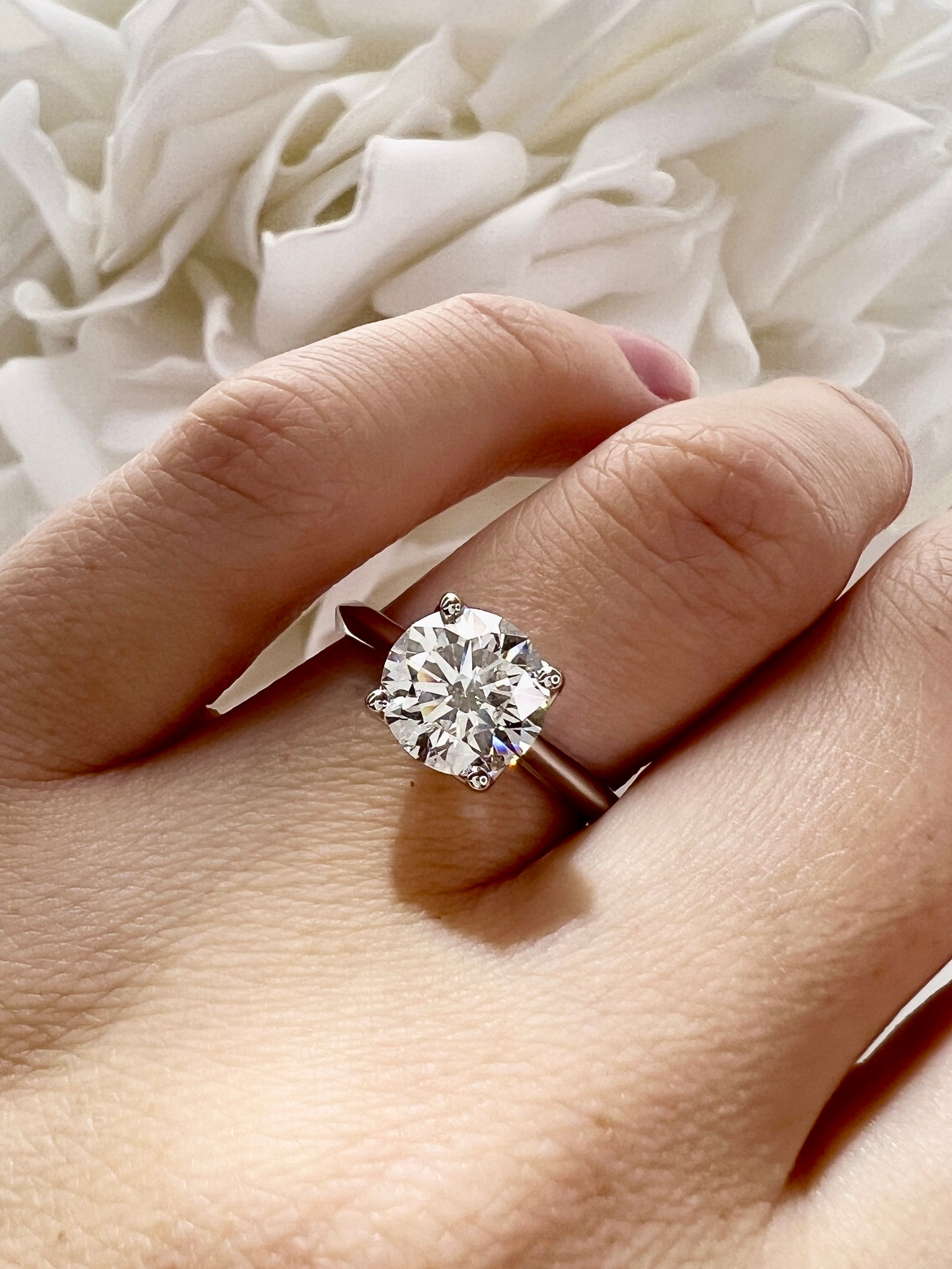 2.00 Carat Round Brilliant Lab Grown Diamond Solitaire Engagement Ring | 14k White Gold