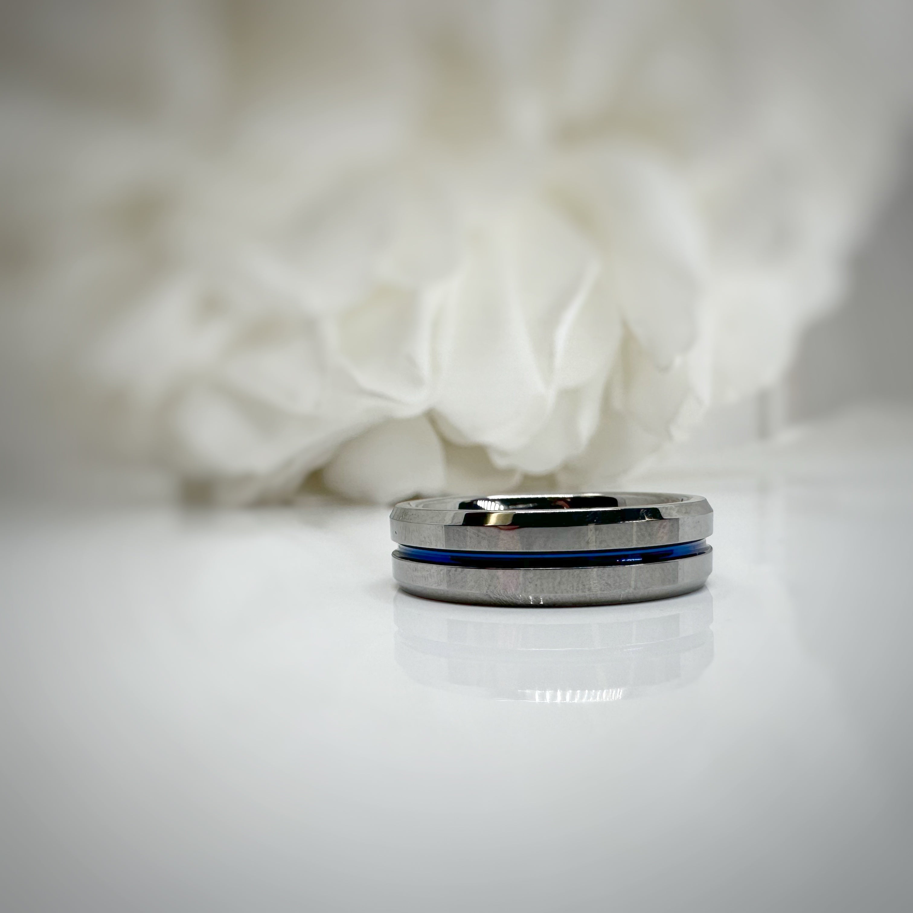 Men's Blue and Grey Band | Tungsten