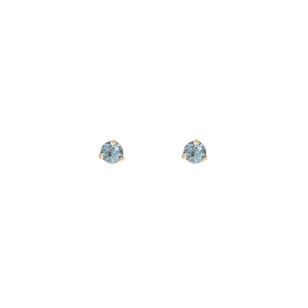 Leah Alexandra Element Aquamarine Stud Earrings | Gold Plated