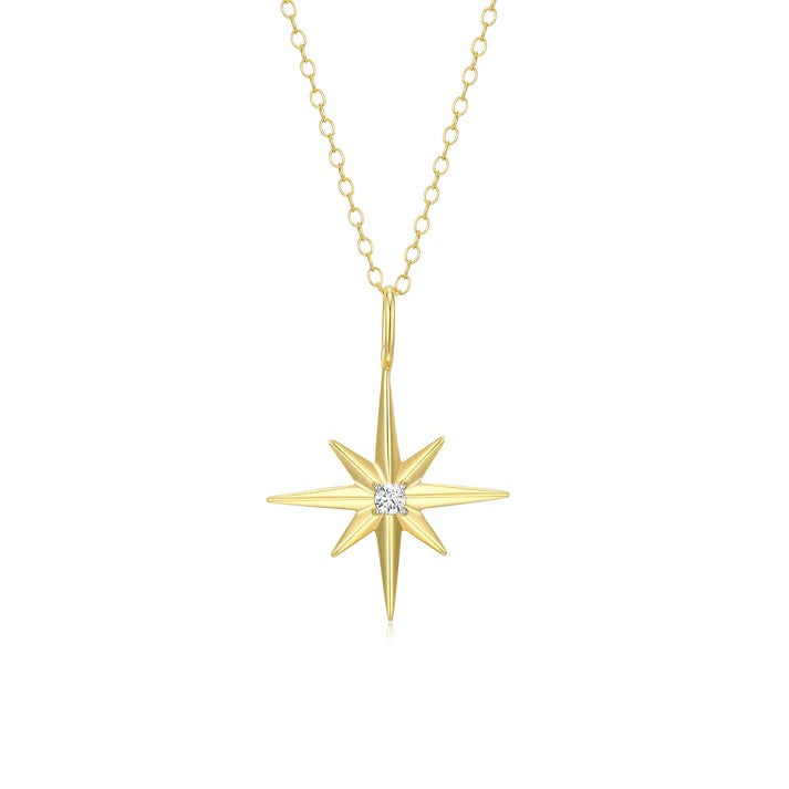 Monte Luna North Star Necklace | Gold Plated Sterling Silver