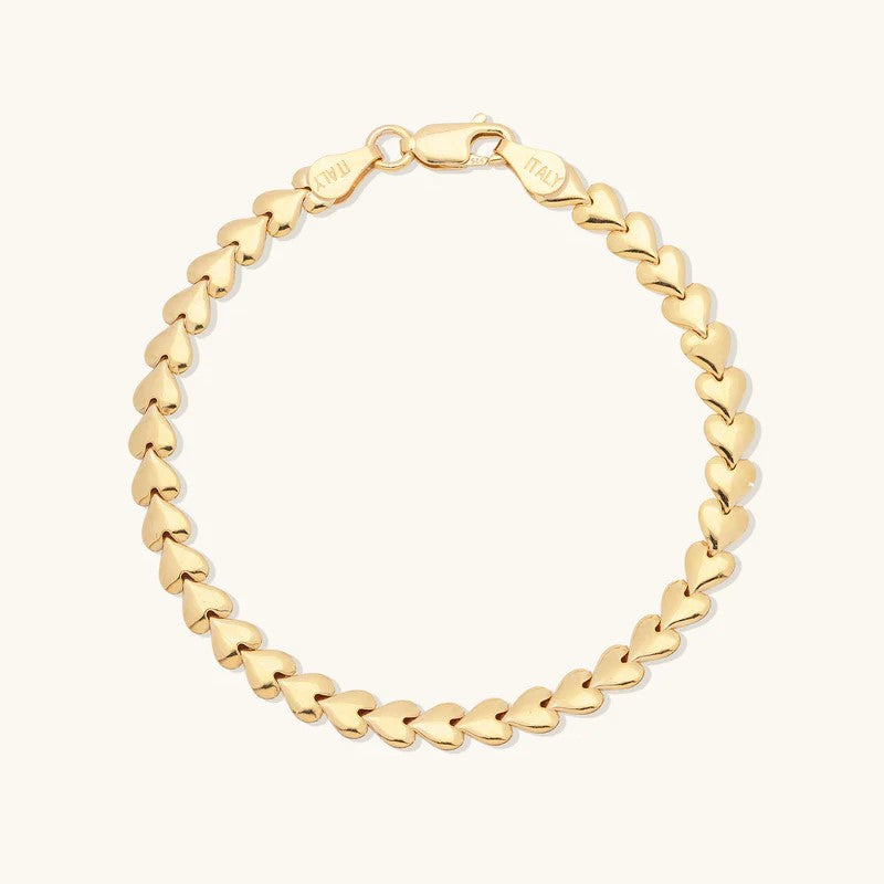 Leah Alexandra Herringheart Chain Bracelet | Gold Vermeil