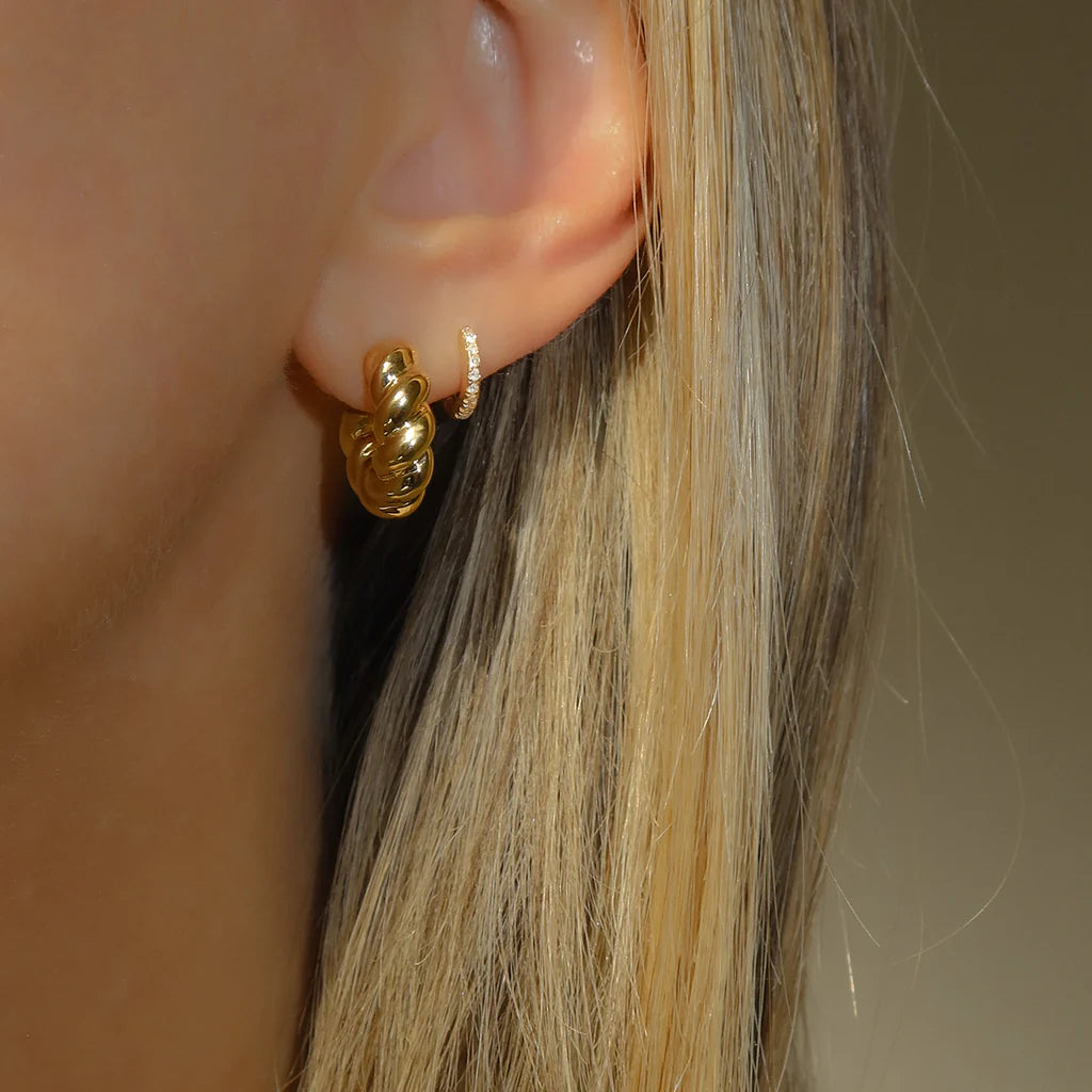 Leah Alexandra Mini Revolve Hoops | Gold Plated