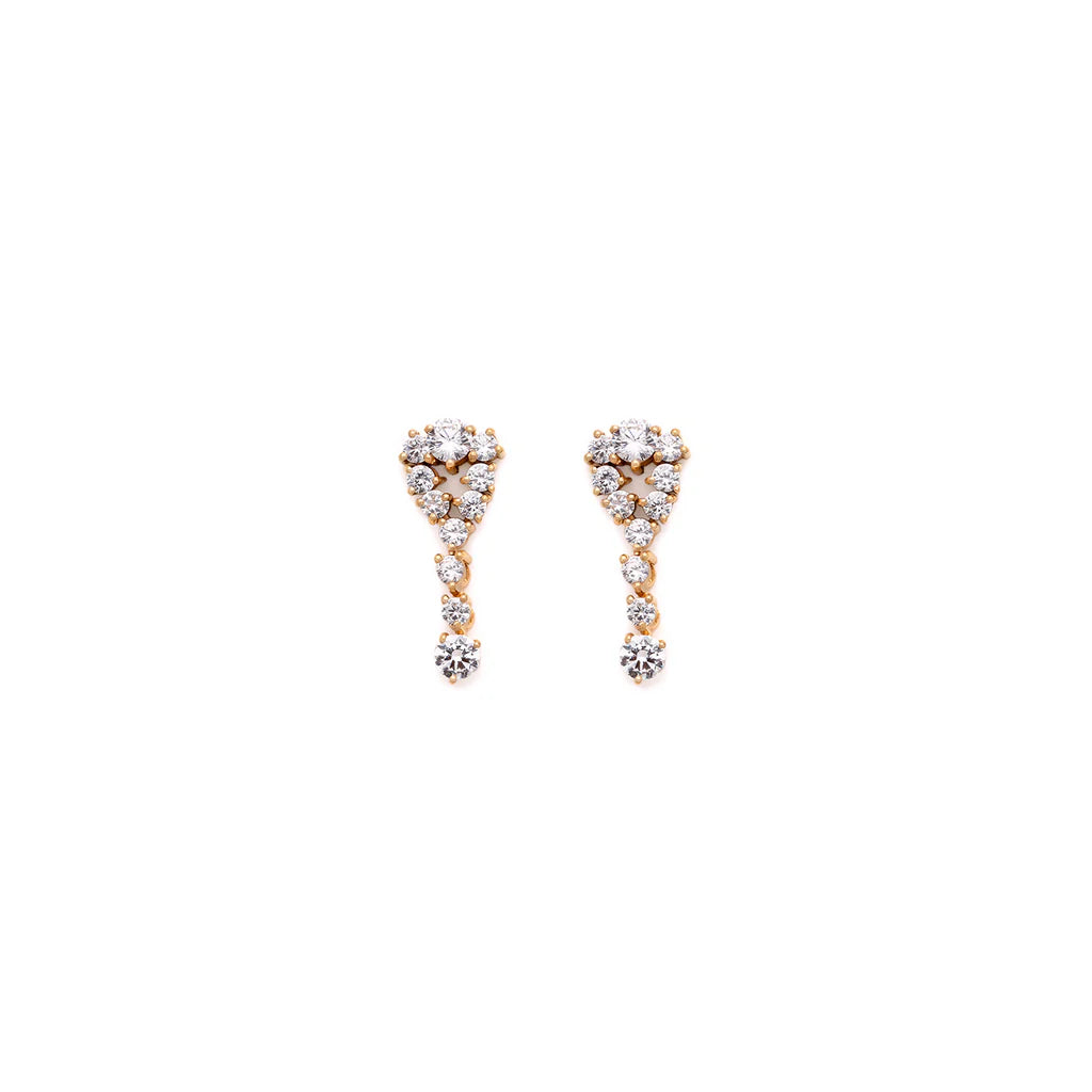 Leah Alexandra Petite Royale CZ Earrings | Gold Plated