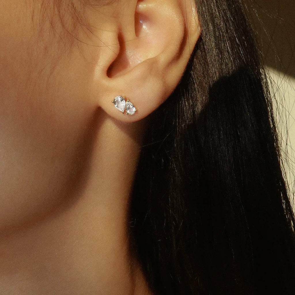 Leah Alexandra Toi Et Moi Studs | Gold Plated