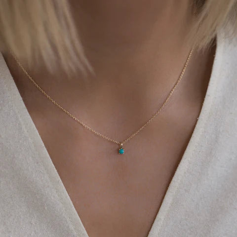 Leah Alexandra  Element Turquoise Necklace | Gold Filled