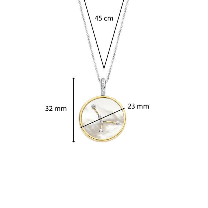 Ti Sento Zodiac Cancer necklace