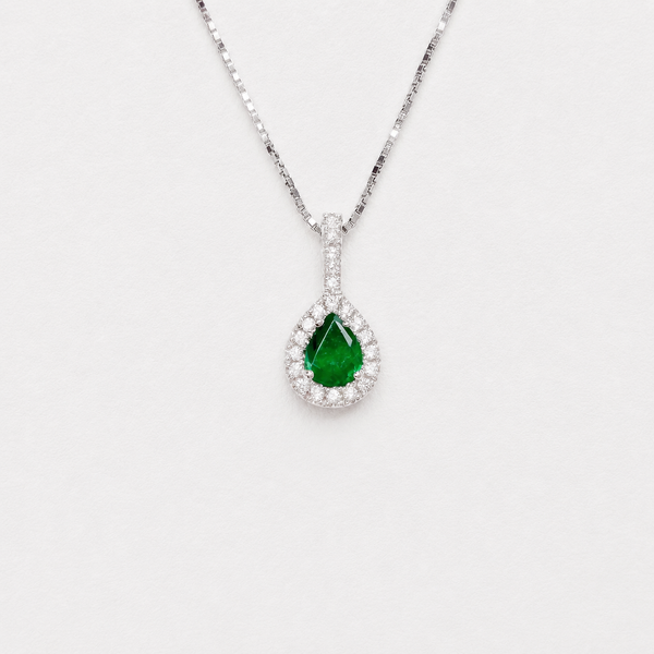 Pear shaped emerald pendant