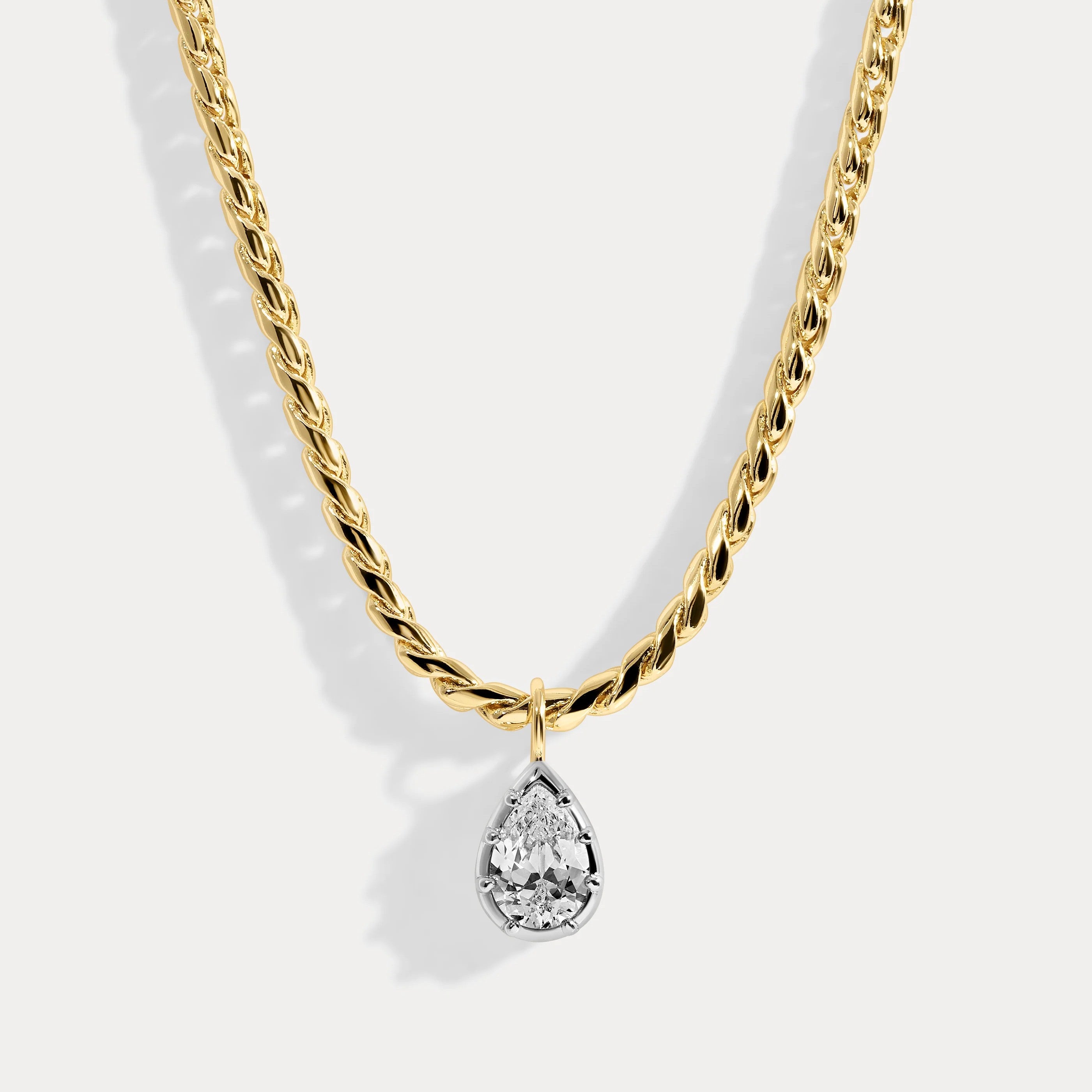 Lili Claspe Bruna Pear Necklace | Two Tone