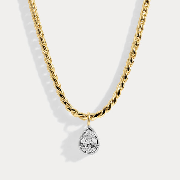 Lili Claspe Bruna Pear Necklace | Two Tone