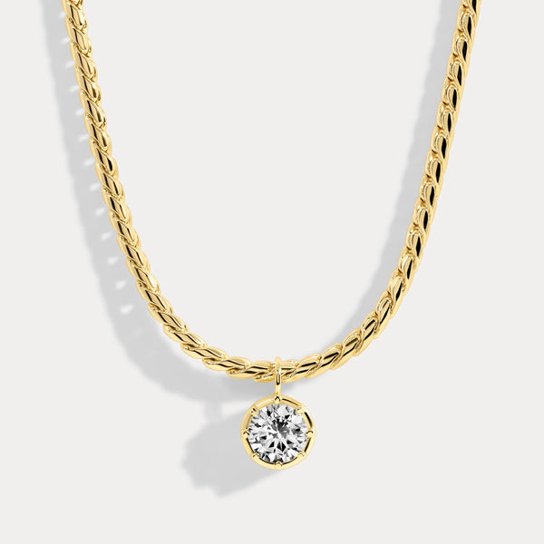Lili Claspe Bruna Round Necklace | Gold Plated