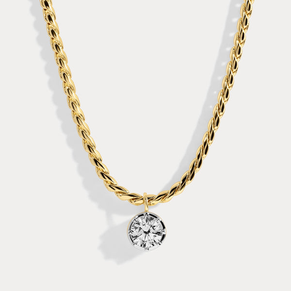Lili Claspe Bruna Round Necklace | Two Tone