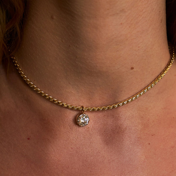 Lili Claspe Bruna Round Necklace | Gold Plated