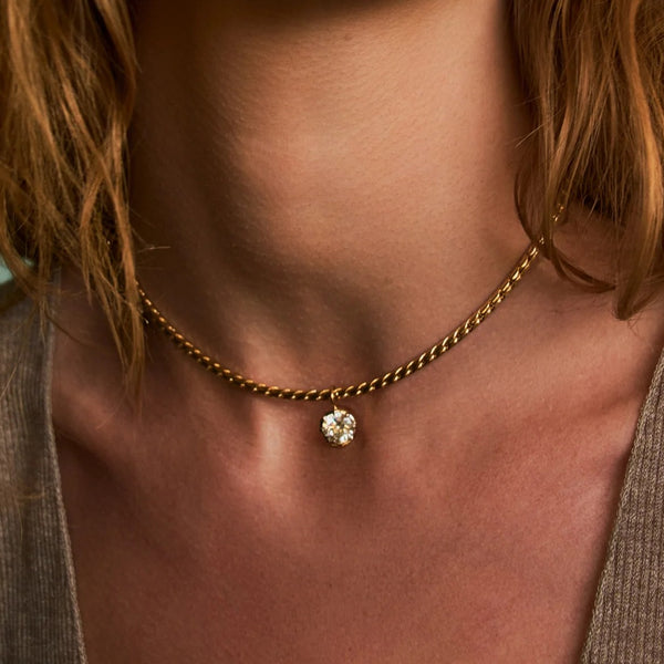 Lili Claspe Bruna Round Necklace | Two Tone