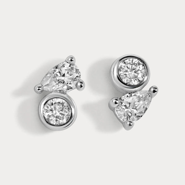 Lili Claspe Bryn Studs | Silver Plated