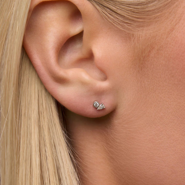 Lili Claspe Bryn Studs | Silver Plated