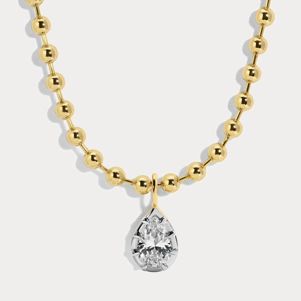 Lili Claspe Cleo Pear Necklace | Two Tone