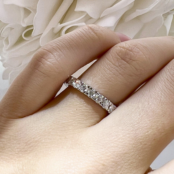 0.75 Total Carat Weight Lab Grown Diamond Anniversary Band | 10K White Gold