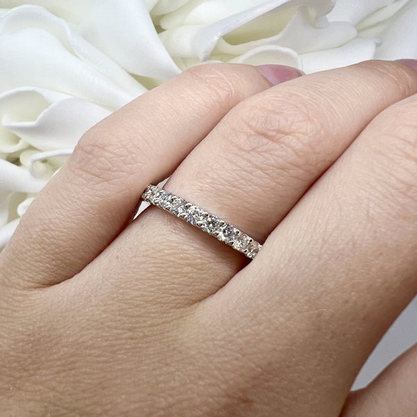 0.50 Total Carat Weight Lab Grown Diamond Anniversary Band | Sterling Silver
