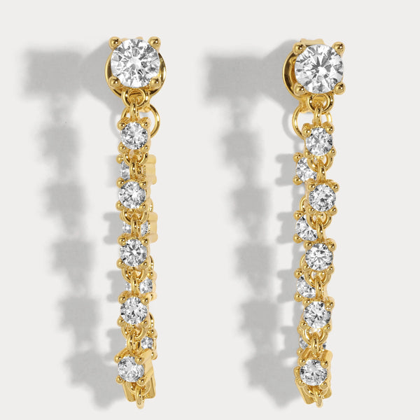 Lili Claspe Esther Chain Earrings | Gold Plated