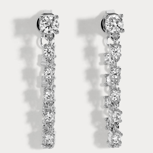 Lili Claspe Esther Chain Earrings | Silver Plated