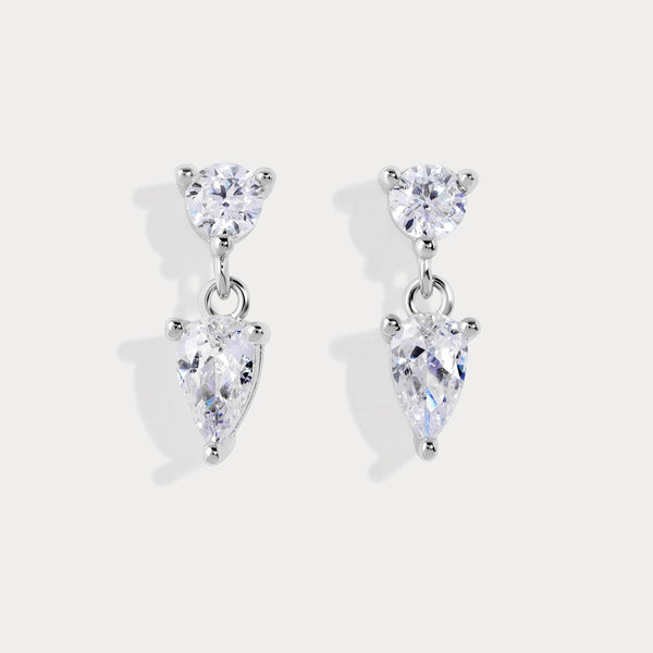 Lili Claspe Fran Studs | Silver Plated