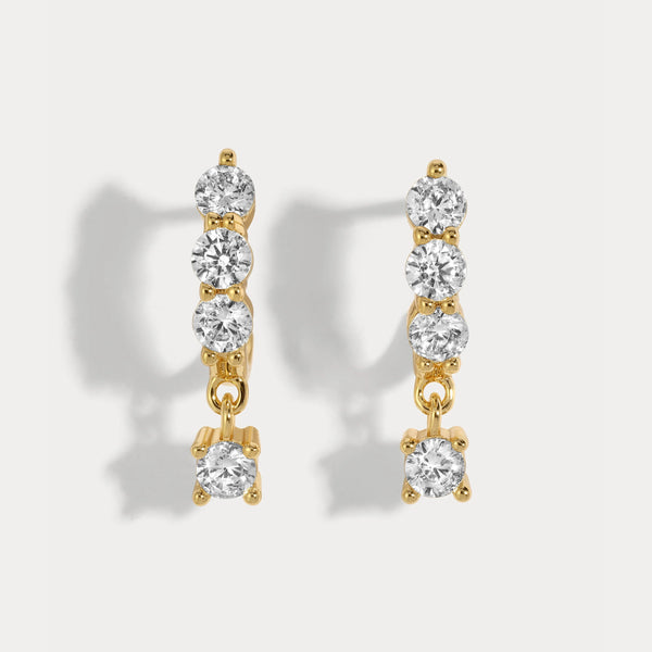 Lili Claspe Hilary Round Dangle Earrings | Gold Plated