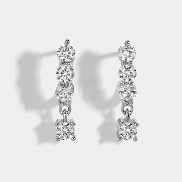 Lili Claspe Hilary Round Dangle Earrings | Silver Plated