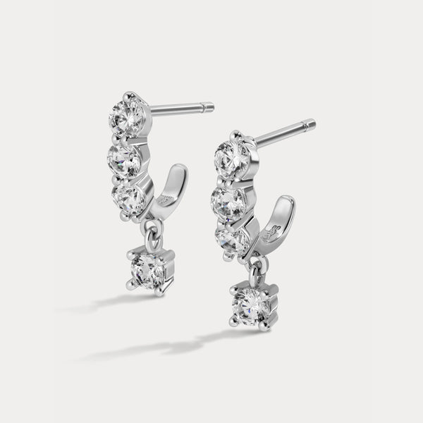 Lili Claspe Hilary Round Dangle Earrings | Silver Plated