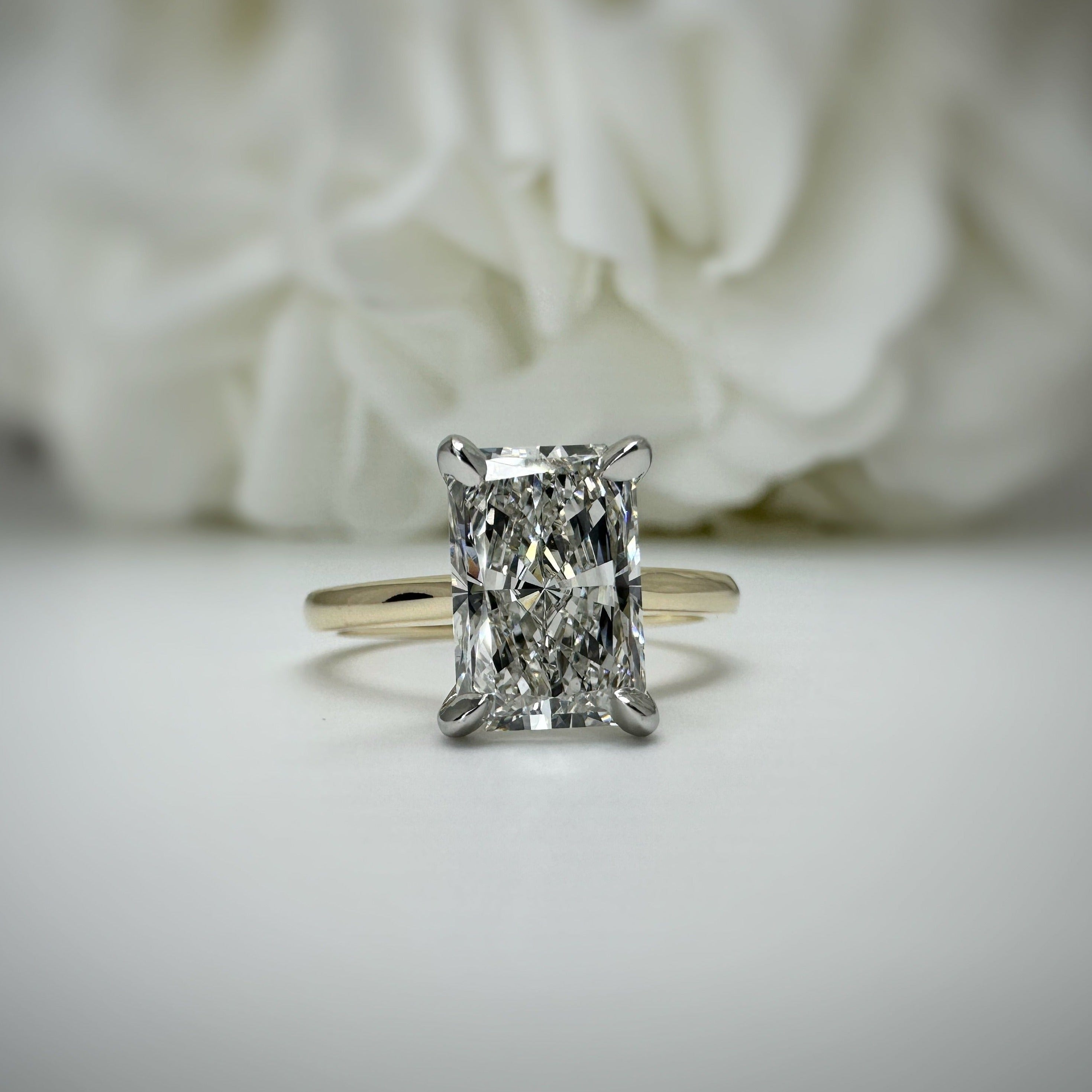 2.26c Radiant Cut Lab Grown Diamond Engagement Ring
