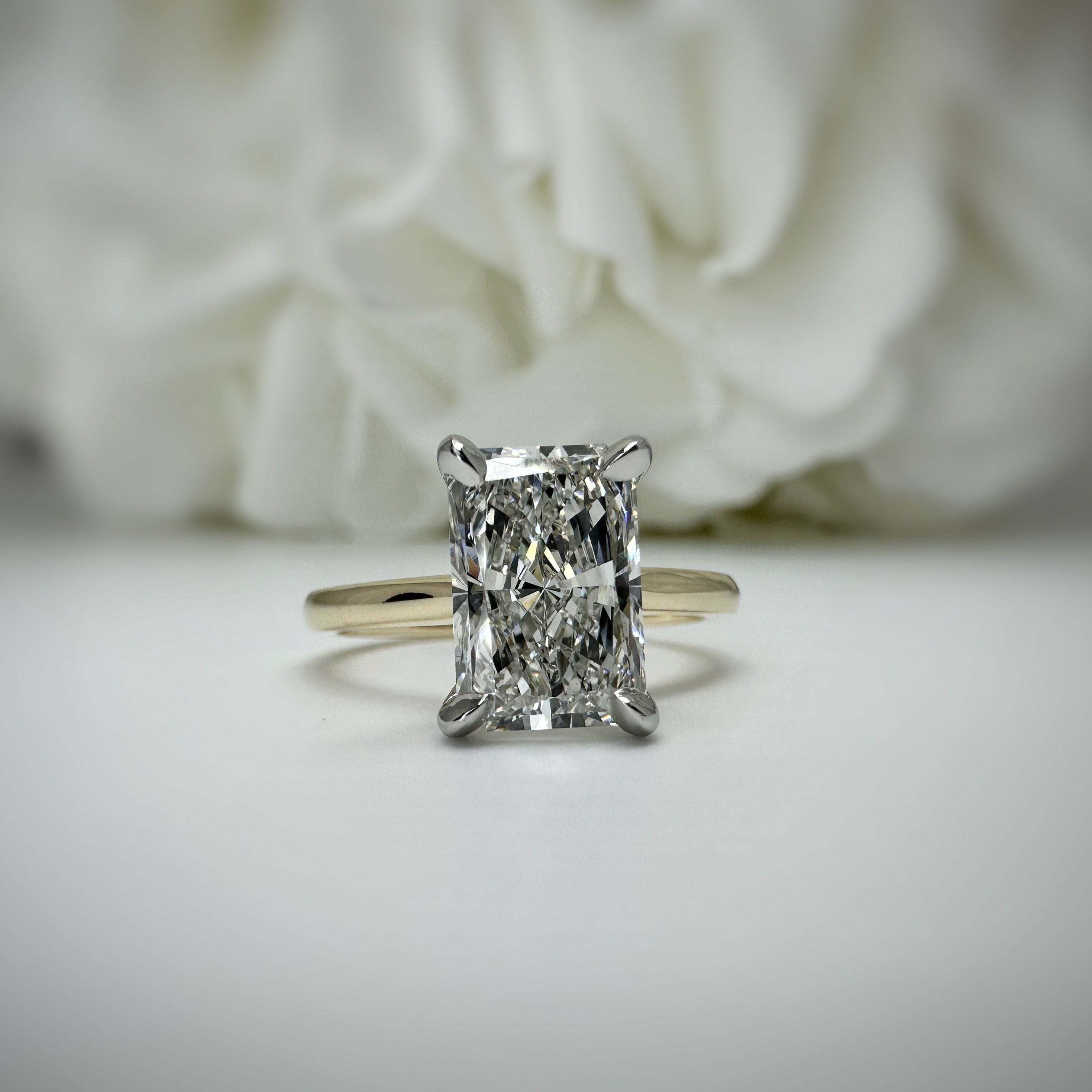 2.34c Radiant Cut Lab Grown Diamond Engagement Ring