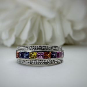 Vintage 10k synthetic sapphires