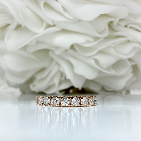 Rose gold diamond band 