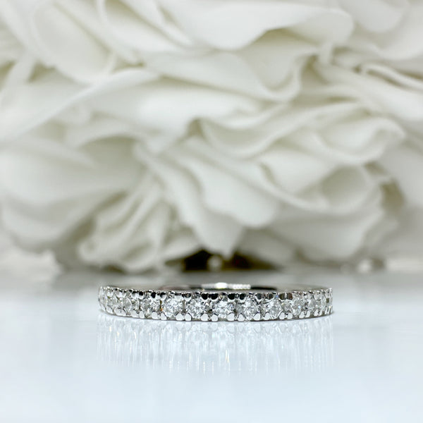 pave set diamond band 
