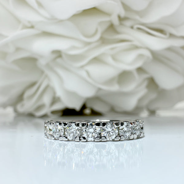 White gold diamond band 