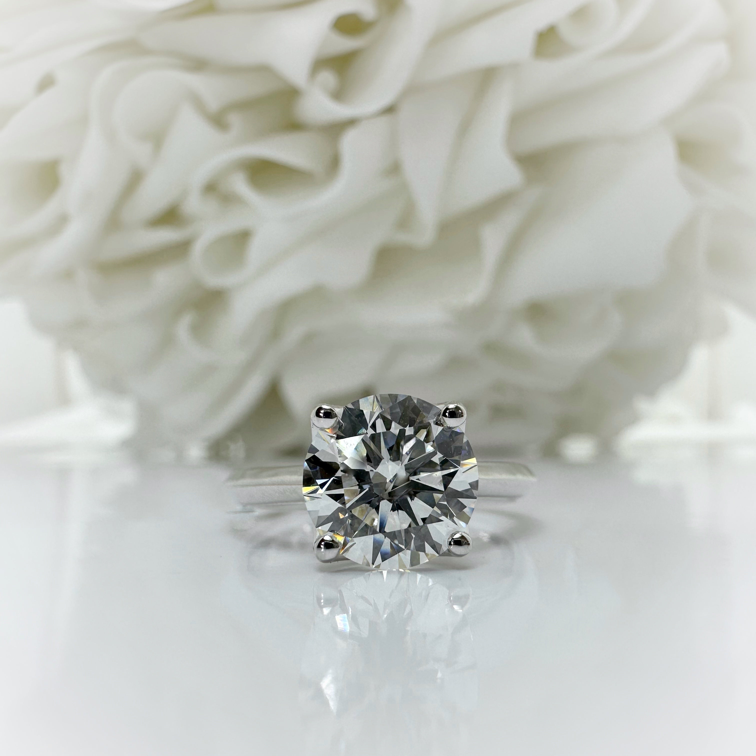 2.00 Carat Round Brilliant Lab Grown Diamond Solitaire Engagement Ring | 14k White Gold