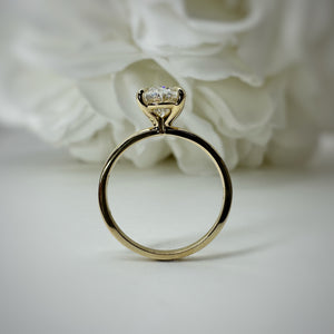 14k YG Oval Lab Grown Diamond Engagement Ring