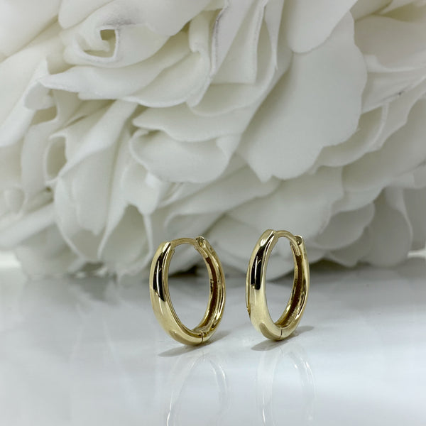 Classic Hinged Small Hoop Earrings | 10K Yellow Gold