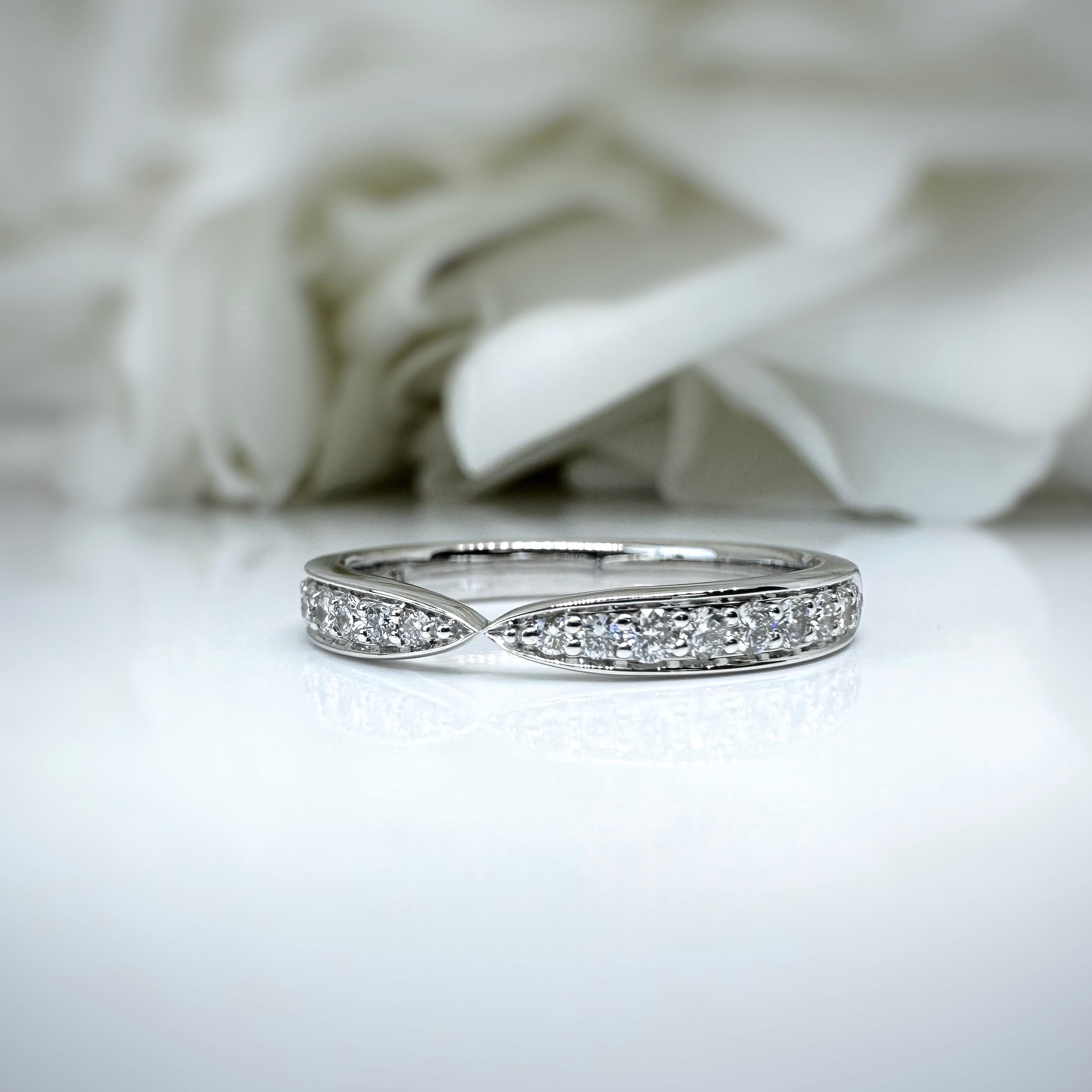 14k white gold anniversary band -.25ctw