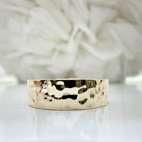 Custom Hand Made Hammered Band | 10K Yellow Gold