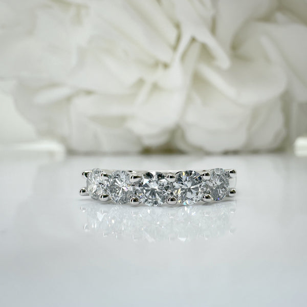 5 stone diamond band 
