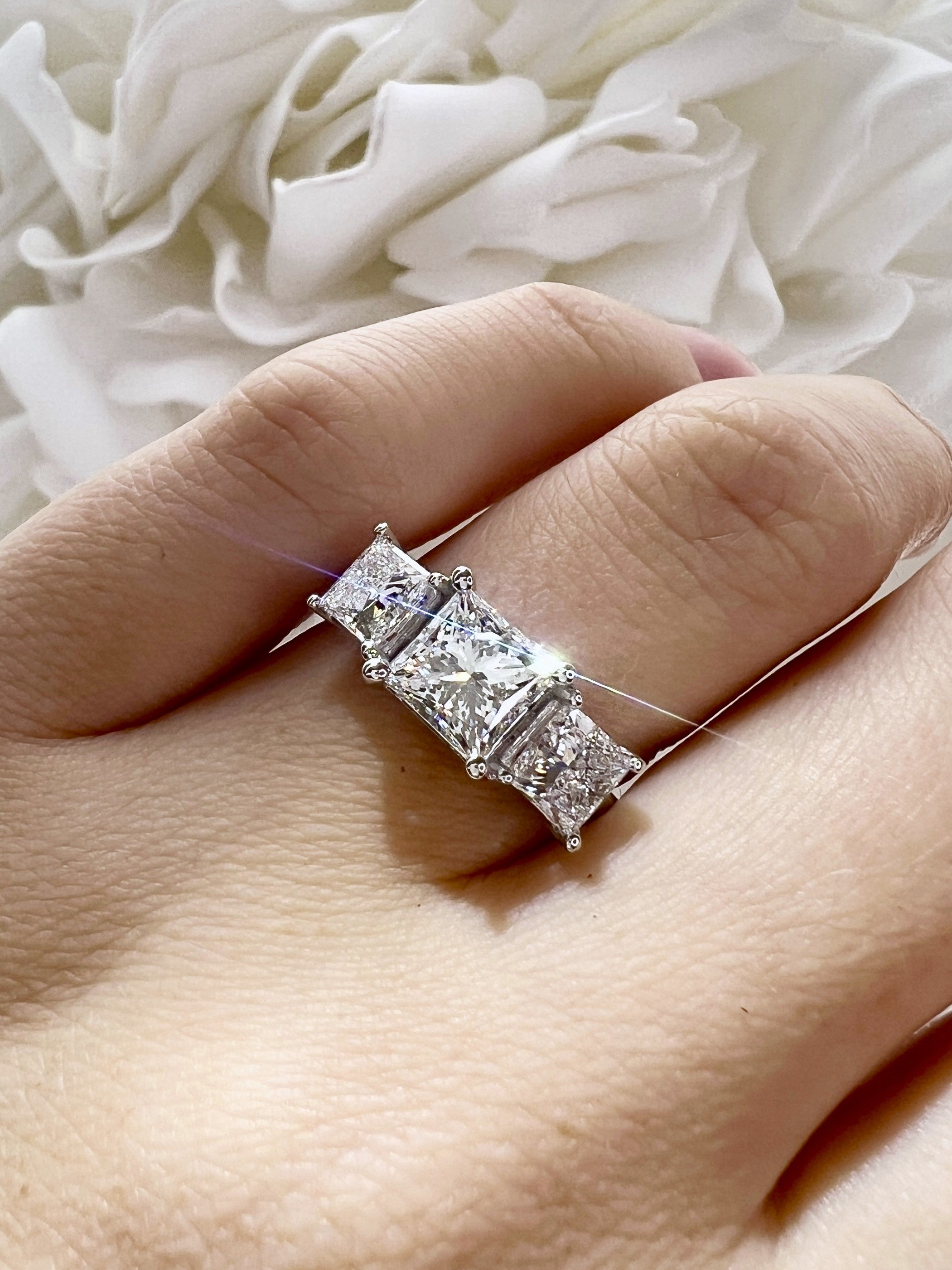 Total Carat Weight Stone Princess Cut Lab Grown Diamond