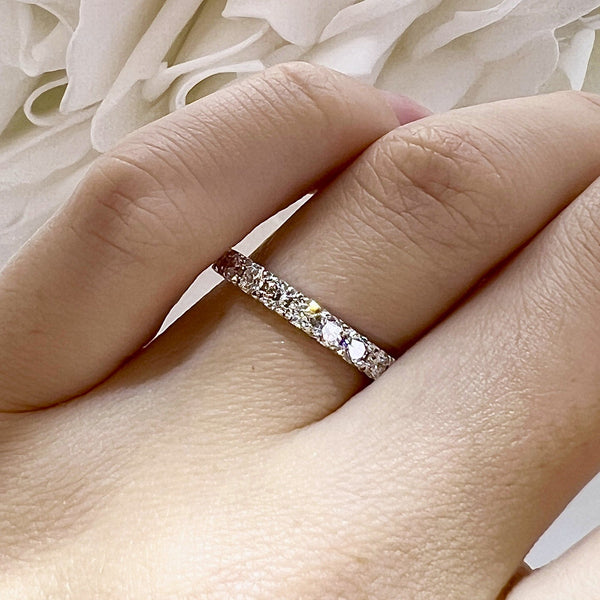 0.744 Total Carat Weight Lab Grown Diamond Anniversary Band | 14K White Gold