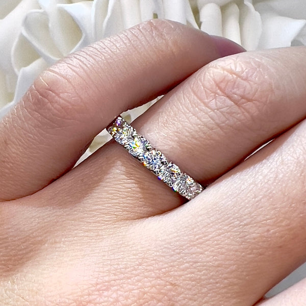 1.00 Total Carat Weight Lab Grown Diamond Anniversary Band | Sterling Silver