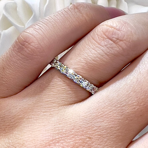 0.75 Total Carat Weight Lab Grown Diamond Anniversary Band | 10K Yellow Gold