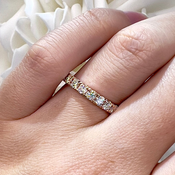 0.75 Total Carat Weight Lab Grown Diamond Anniversary Band | 10K Rose Gold