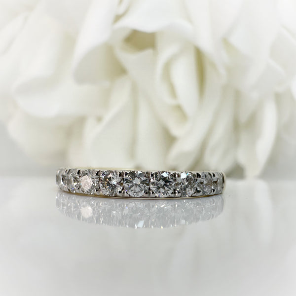 0.75 Total Carat Weight Lab Grown Diamond Anniversary Band | 10K Yellow Gold