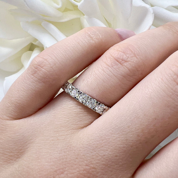 1.00 Total Carat Weight Lab Grown Diamond Anniversary Band | 10K White Gold