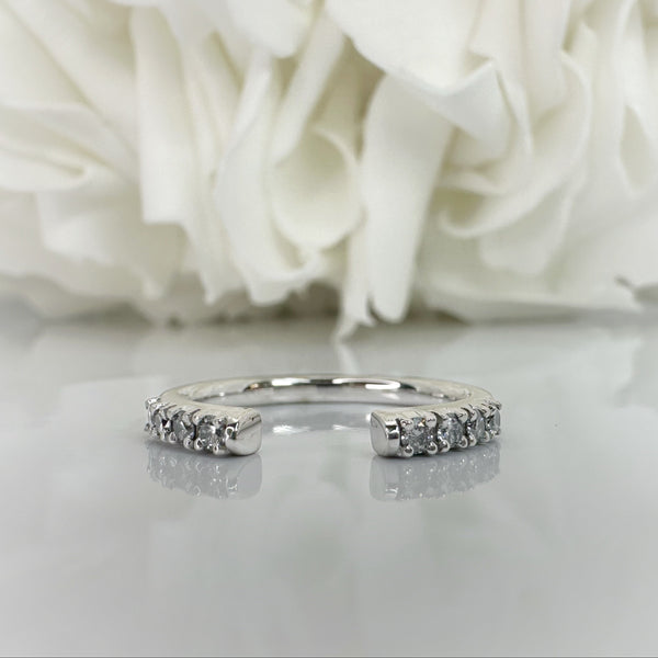 0.22 Total Carat Weight Lab Grown Diamond Open Negative Space Band | 10K White Gold