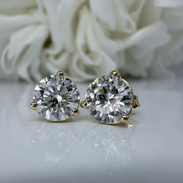 3.00 Total Carat Weight Lab Grown Diamond Studs | 10K Yellow Gold
