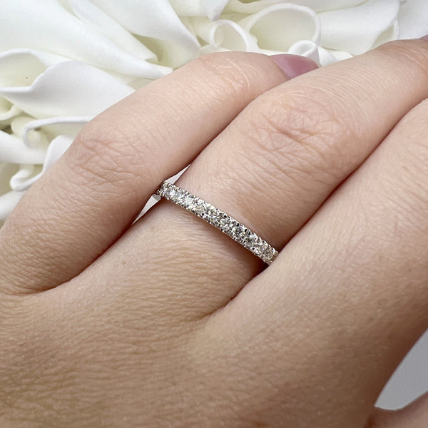 0.25 Total Carat Weight Lab Grown Diamond Anniversary Band | 14K White Gold